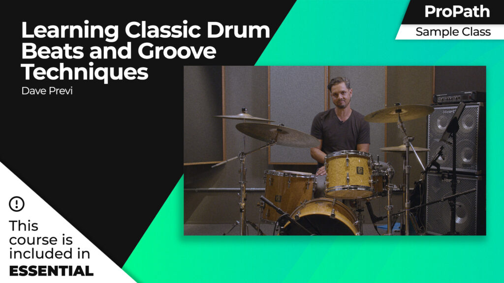 Learning Classic Drum Beats and Groove Techniques (Included with Essential)